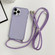 iPhone 13 Pro Thicken Colorful TPU Phone Case with Braided Lanyard - Purple