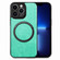 iPhone 13 Pro Solid Color Leather Skin Back Cover Phone Case - Green