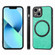 iPhone 13 Pro Solid Color Leather Skin Back Cover Phone Case - Green
