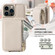 iPhone 13 Pro Crossbody Lanyard Zipper Wallet Leather Phone Case - Beige