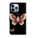 iPhone 13 Pro Crystal 3D Shockproof Protective Leather Phone Case - Pink Diamond Butterfly