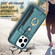 iPhone 13 Pro BF27 Metal Ring Card Bag Holder Phone Case - Green