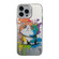 iPhone 13 Pro Cute Animal Pattern Series PC + TPU Phone Case - Looking Up Fat Cat