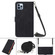 iPhone 13 Pro Crossbody 3D Embossed Flip Leather Phone Case - Black