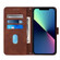 iPhone 13 Pro Crossbody 3D Embossed Flip Leather Phone Case - Brown iPhone 13 Pro Crossbody 3D Embossed Flip Leather Phone Case - Brown