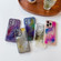 iPhone 13 Pro Oil Painting Electroplating TPU Phone Case - Blue
