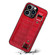 iPhone 13 Pro Crocodile Wristband Wallet Leather Back Cover Phone Case - Red