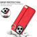 iPhone 13 Pro Non-slip Full Coverage Ring PU Phone Case with Wristband - Red