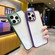 iPhone 13 Pro Crystal TPU + PC Electroplated Lens Frame Phone Case - Transparent