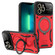 iPhone 13 Pro Large Window MagSafe Holder Phone Case - Red
