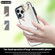 iPhone 13 Pro Non-slip Full Coverage Ring PU Phone Case with Wristband - White