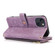 iPhone 13 Dream 9-Card Wallet Zipper Bag Leather Phone Case - Purple