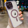 iPhone 13 MagSafe Gradient Color Glitter TPU + Acrylic Phone Case with Lens Film - Light Purple