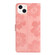 iPhone 13 Flower Embossing Pattern Leather Phone Case - Pink