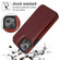 iPhone 13 Double Buckle Shockproof PU Protective Case with Card Slots & Holder - Brown