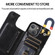 iPhone 13 Double Buckle Shockproof PU Protective Case with Card Slots & Holder - Black iPhone 13 Double Buckle Shockproof PU Protective Case with Card Slots & Holder - Black