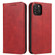 iPhone 13 Calf Texture Magnetic Horizontal Flip Leather Case with Holder & Card Slots & Wallet - Red