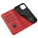 iPhone 13 Calf Texture Magnetic Horizontal Flip Leather Case with Holder & Card Slots & Wallet - Red