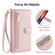 iPhone 13 Sheep Texture Cross-body Zipper Wallet Leather Phone Case - Pink