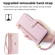 iPhone 13 Sheep Texture Cross-body Zipper Wallet Leather Phone Case - Pink