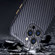 iPhone 13 R-JUST Carbon Fiber Leather Texture All-inclusive Shockproof Back Cover Case - Sapphire Blue