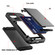 iPhone 13 Shockproof Heavy Duty Armor Protective Case with Slide Multi-Card Slot - Black