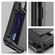 iPhone 13 Shockproof Heavy Duty Armor Protective Case with Slide Multi-Card Slot - Black