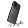 iPhone 13 Fierre Shann Retro Oil Wax Texture PU Leather Case with Card Slots - Grey