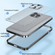 iPhone 13 Metal Frame Frosted PC Shockproof Phone Case - Ocean Blue