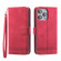 iPhone 13 Dierfeng Dream Line TPU + PU Leather Phone Case - Red iPhone 13 Dierfeng Dream Line TPU + PU Leather Phone Case - Red