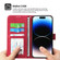 iPhone 13 Dierfeng Dream Line TPU + PU Leather Phone Case - Red iPhone 13 Dierfeng Dream Line TPU + PU Leather Phone Case - Red
