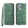 iPhone 13 Dierfeng Dream Line TPU + PU Leather Phone Case - Green
