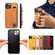 iPhone 13 Crocodile Wristband Wallet Leather Back Cover Phone Case - Brown