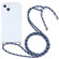 iPhone 13 Four-corner Shockproof Transparent TPU Protective Case with Lanyard - Colorful Blue