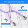 iPhone 13 Four-corner Shockproof Transparent TPU Protective Case with Lanyard - Colorful Purple