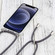 iPhone 13 Four-corner Shockproof Transparent TPU Protective Case with Lanyard - Grey