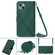 iPhone 13 Crossbody 3D Embossed Flip Leather Phone Case - Dark Green
