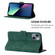 iPhone 13 Crossbody 3D Embossed Flip Leather Phone Case - Dark Green