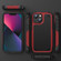 iPhone 13 PC + TPU Shockproof Protective Phone Case - Red+Black