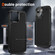 iPhone 13 PC + TPU Shockproof Protective Phone Case - Black+Black