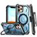 iPhone 13 Armor Series MagSafe Magnetic Holder Phone Case with Back Clip - Blue