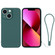 iPhone 13 Silicone Phone Case with Wrist Strap - Deep Green