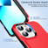 iPhone 13 Double Solid Color Armor Phone Case - Red