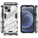 iPhone 13 Punk Armor 2 in 1 PC + TPU Phone Case with Invisible Holder - White