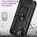iPhone 13 Shockproof TPU + PC Protective Case with 360 Degree Rotating Holder - Black