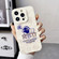 iPhone 13 Liquid Silicone Astronaut Pattern Phone Case - White iPhone 13 Liquid Silicone Astronaut Pattern Phone Case - White