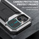 iPhone 13 R-JUST Sliding Camera Shockproof Life Waterproof Dust-proof Metal + Silicone Protective Case with Holder - Silver