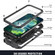 iPhone 13 R-JUST Sliding Camera Shockproof Life Waterproof Dust-proof Metal + Silicone Protective Case with Holder - Black
