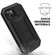 iPhone 13 R-JUST Sliding Camera Shockproof Life Waterproof Dust-proof Metal + Silicone Protective Case with Holder - Black