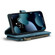 iPhone 13 CaseMe-C30 PU + TPU Multifunctional Horizontal Flip Leather Case with Holder & Card Slot & Wallet & Zipper Pocket - Blue